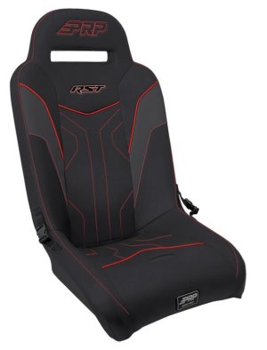 Polaris RZR Turbo R4 Suspension Seat - Front - PRP Seats - RST - Black/Red - 2025+